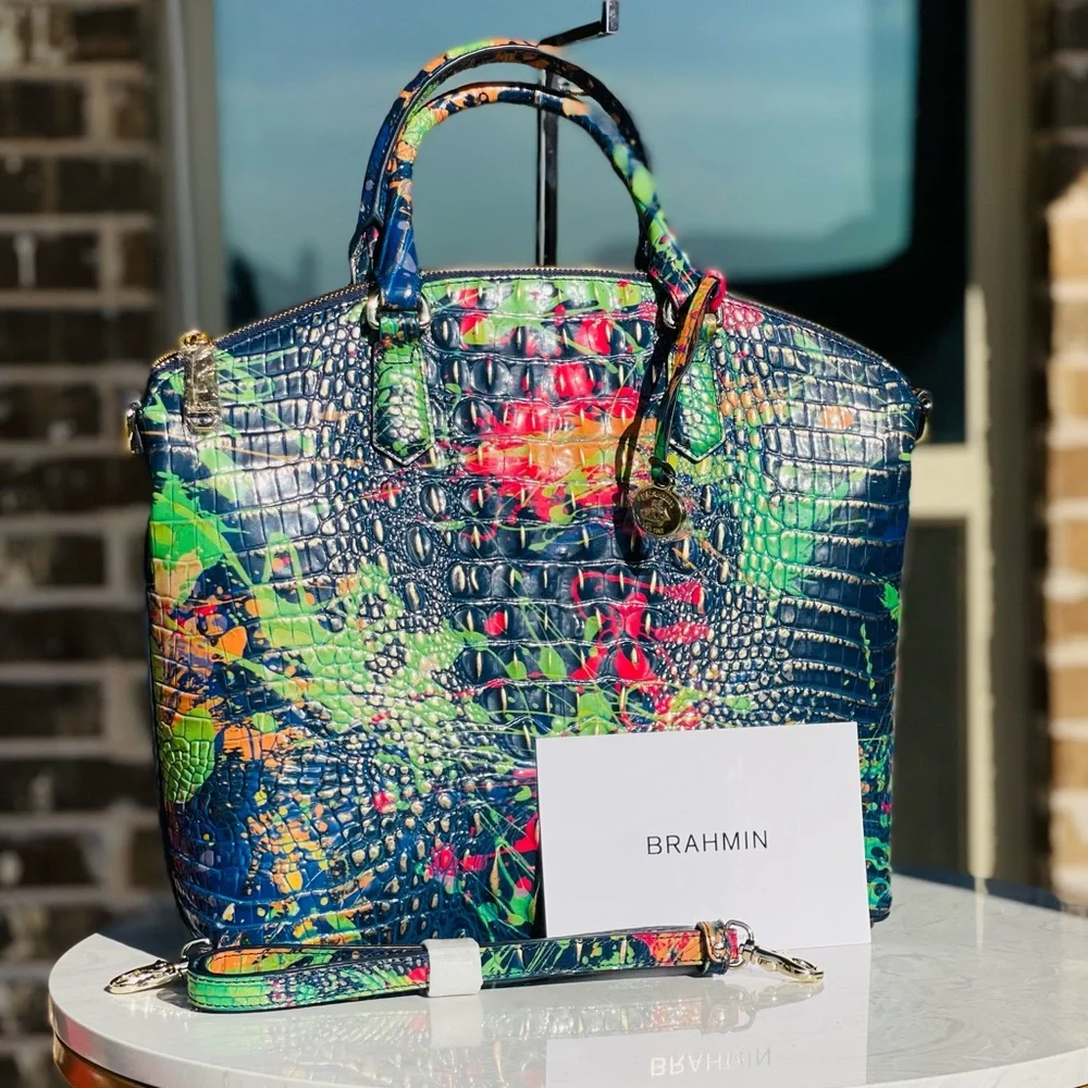 Brahmin Large Duxbury Satchel Festival NWT Handbag - Picture 2 of 7